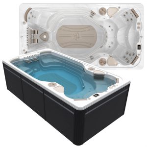 HP20 2021 14AX AquaTrainer Swim Spa 1300x1300 Image with water